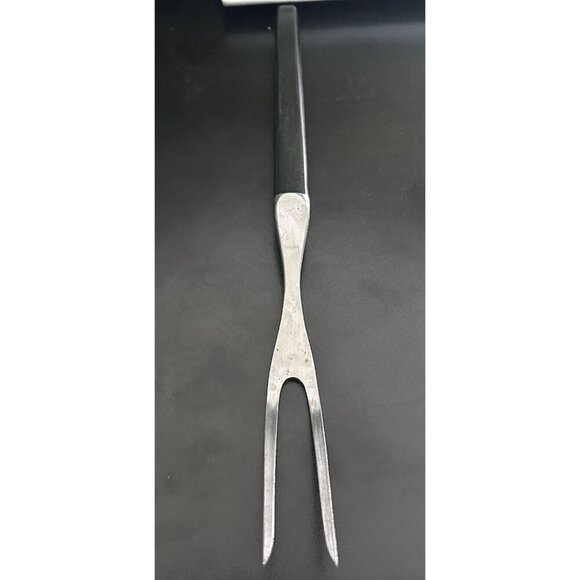 Vintage EKCO FLINT Stainless 2 Prong Carving Serving Meat Fork 11.75" - Picture 3 of 5